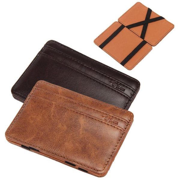 JINBAOLAI Creative Retro Short Men Wallet Card Package (Light Brown) - Image 3