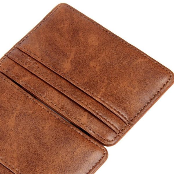 JINBAOLAI Creative Retro Short Men Wallet Card Package (Light Brown) - Image 5