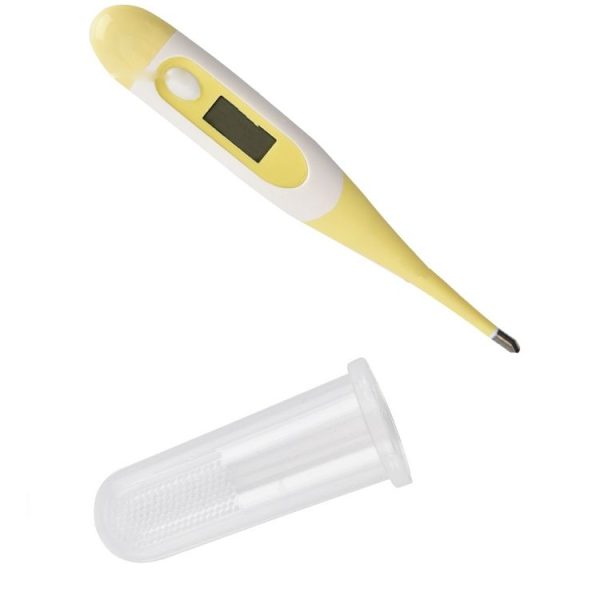 10 in 1 Kids Thermometer Feeding Nasal Manicure Clamp Nail Clipper Baby Care Kit (Yellow+Pink) - Image 3