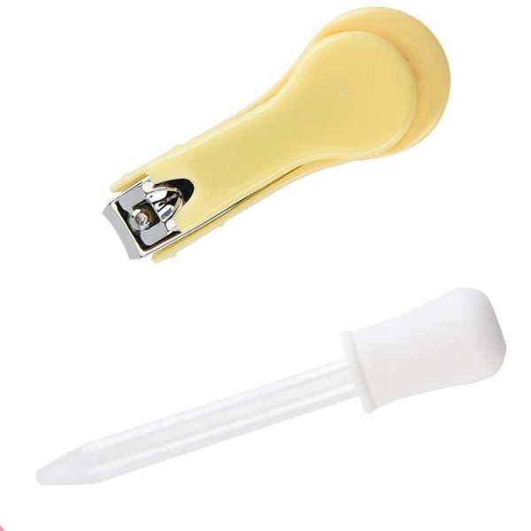 10 in 1 Kids Thermometer Feeding Nasal Manicure Clamp Nail Clipper Baby Care Kit (Yellow+Pink) - Image 4