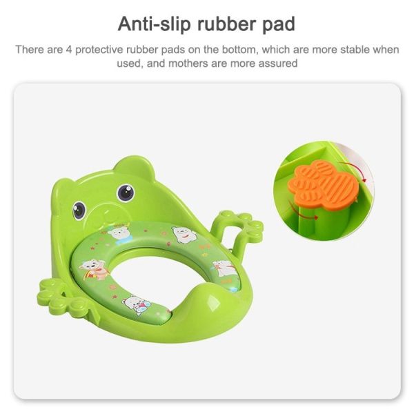 Toilet Training Baby Travel Potty Seat Portable Toilet Seat Infant Chamber Pots Cartoon Toilet (Purple) - Image 6