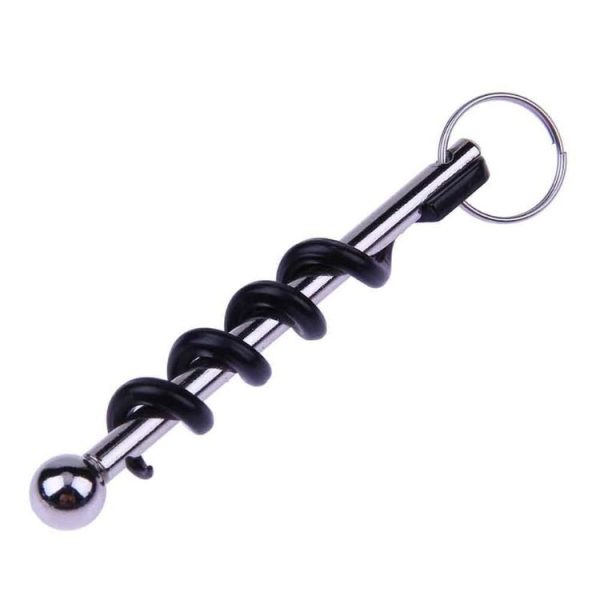 2 PCS Outdoor Creative Corkscrew Pocket Red Wine Tool Key Ring (OPP Bag) - Image 3