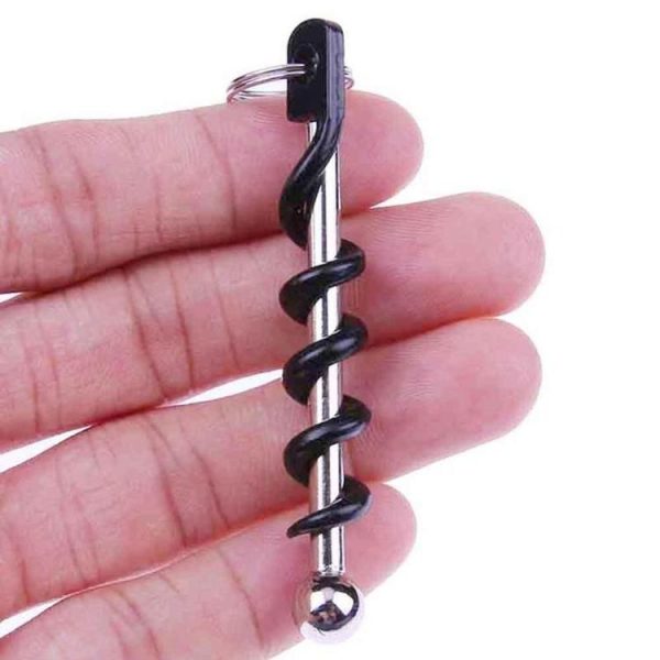2 PCS Outdoor Creative Corkscrew Pocket Red Wine Tool Key Ring (OPP Bag) - Image 5