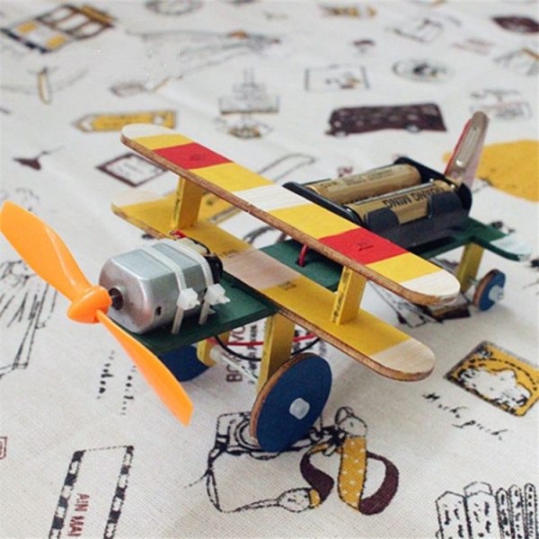 Children Technology Small Production DIY Electric Taxi Aircraft Model Handmade Materials Teaching Toys - Image 2