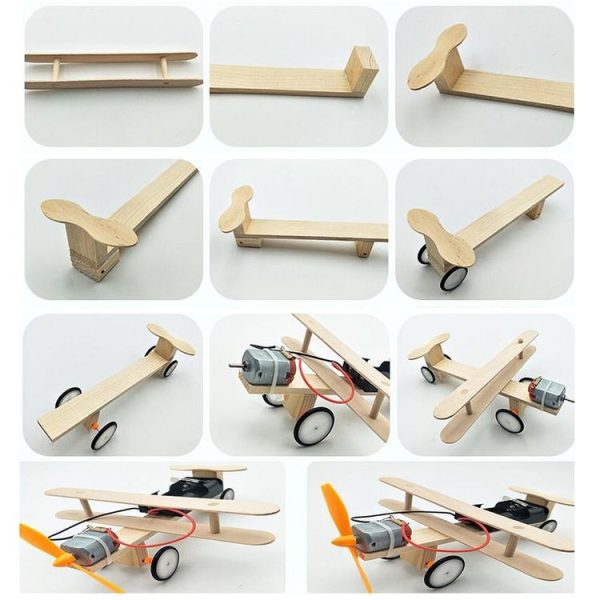 Children Technology Small Production DIY Electric Taxi Aircraft Model Handmade Materials Teaching Toys - Image 5