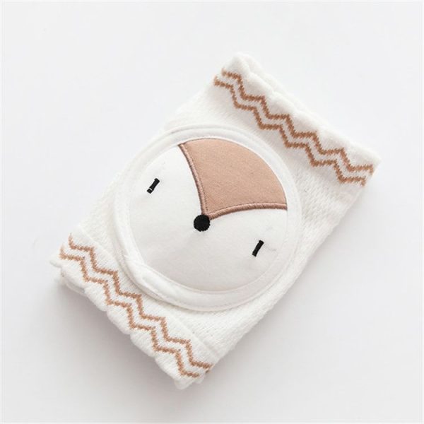 Children Knee Pads Combed Cotton Mesh Breathable Baby Crawling Knitting Knee Pads (Light Fox) - Image 2