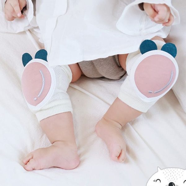 Children Knee Pads Combed Cotton Mesh Breathable Baby Crawling Knitting Knee Pads (Light Fox) - Image 4