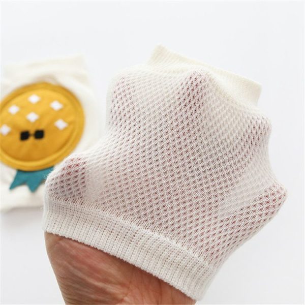Children Knee Pads Combed Cotton Mesh Breathable Baby Crawling Knitting Knee Pads (Light Fox) - Image 7