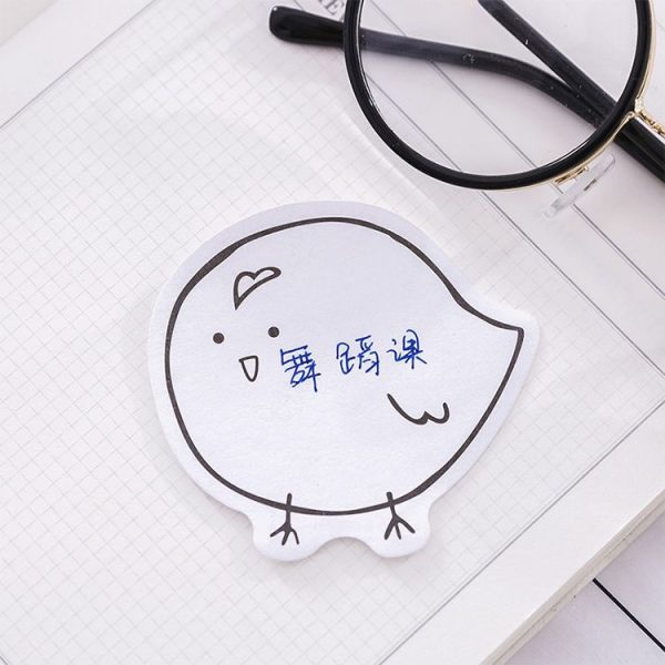 4 PCS Kawaii Cartoon Animal Sticky Notes School Cardstock (Pink) - Image 4