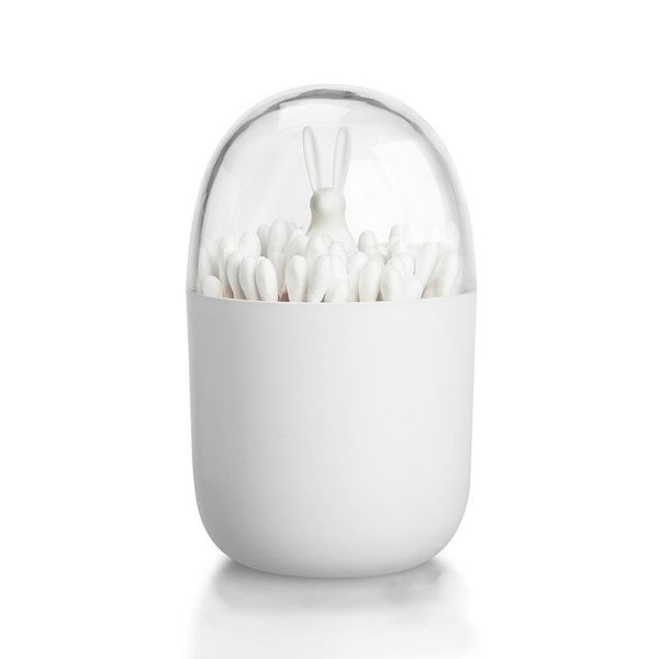 Creative Animal Plant Shape Toothpick Cotton Swab Storage Box Rabbit - Image 2
