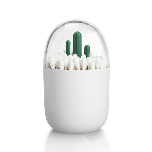 Creative Animal Plant Shape Toothpick Cotton Swab Storage Box Cactus - Image 2