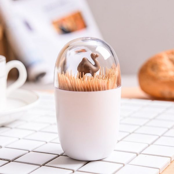 Creative Animal Plant Shape Toothpick Cotton Swab Storage Box Small Size Camel - Image 2