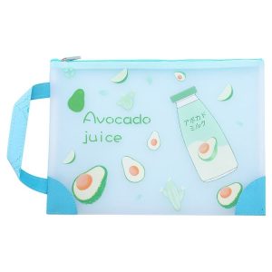 L0028 Avocado TPU File Bag Storage Folder Waterproof Papers Portfolio Student Stationery, Size: L (Cactus)