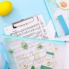 L0028 Avocado TPU File Bag Storage Folder Waterproof Papers Portfolio Student Stationery, Size: L (Cactus) - Image 8