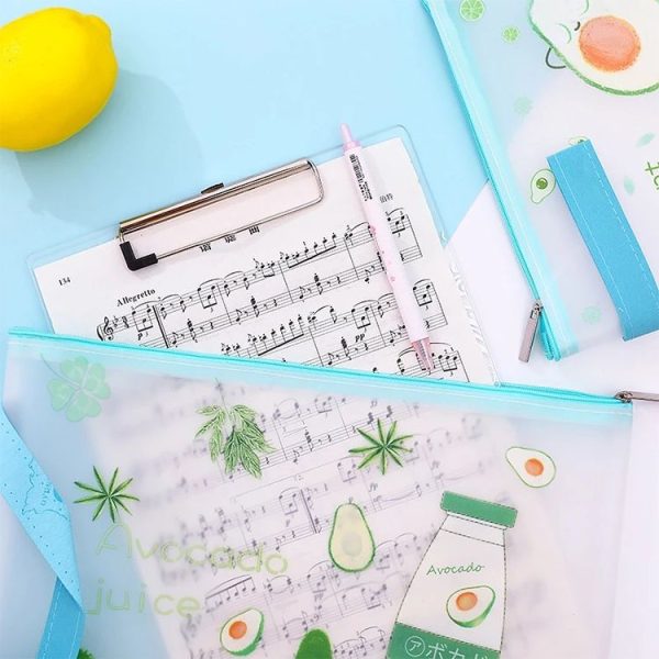 L0028 Avocado TPU File Bag Storage Folder Waterproof Papers Portfolio Student Stationery, Size: L (Cactus) - Image 8