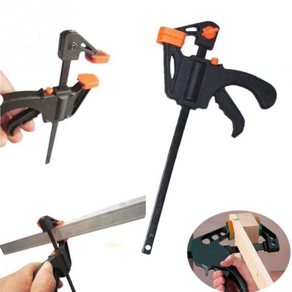 4 Inch Fixed Fast Wood Clip F Clamp Handmade Carpenter Tool (Orange) - Image 5