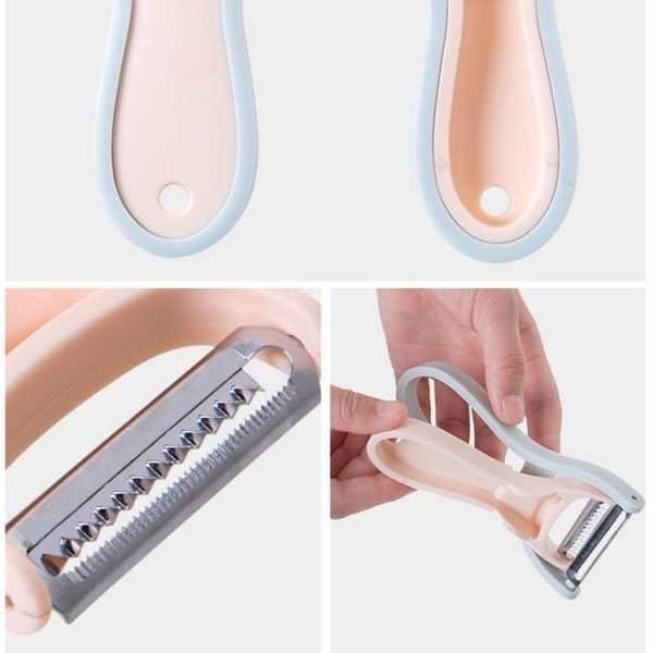 Fruit Vegetable Peeler Planer Potato Carrot Kitchen Tool (Beige) - Image 5