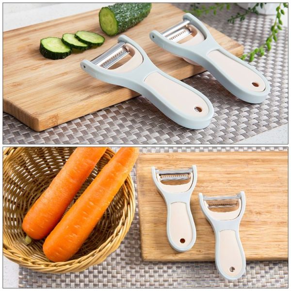 Fruit Vegetable Peeler Planer Potato Carrot Kitchen Tool (Beige) - Image 7