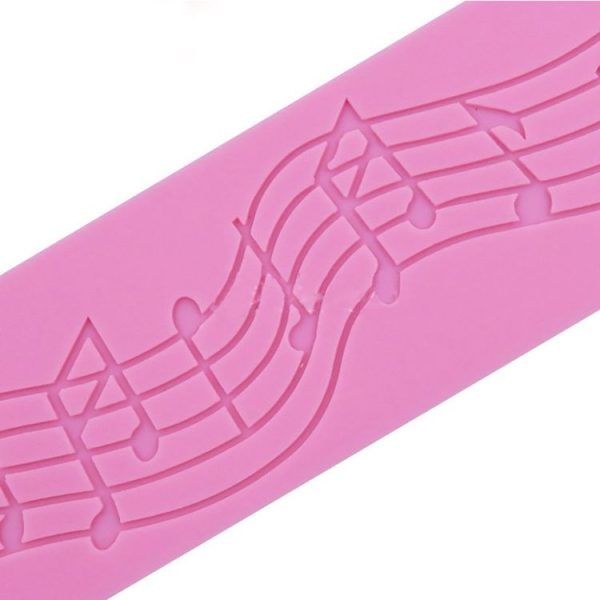 2 PCS Note Cake Decoration Silicone Mould Fondant Cake Tool Baking DIY Mould - Image 3