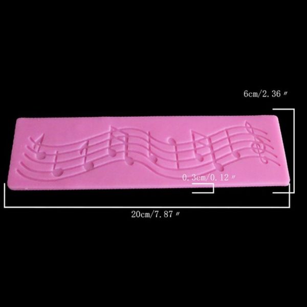 2 PCS Note Cake Decoration Silicone Mould Fondant Cake Tool Baking DIY Mould - Image 5