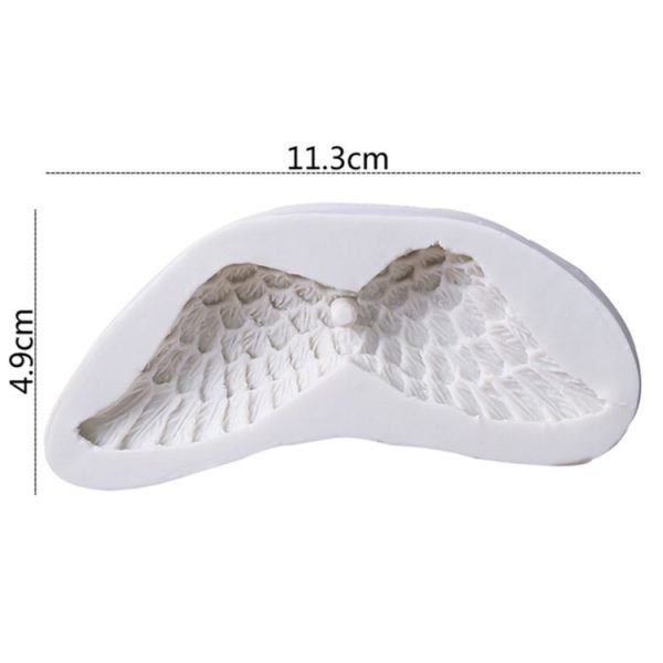 2 PCS Angel Wings 3D Silicone Mold Fondant Cakes Decorate Tools (White) - Image 2