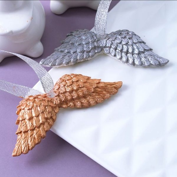 2 PCS Angel Wings 3D Silicone Mold Fondant Cakes Decorate Tools (White) - Image 3