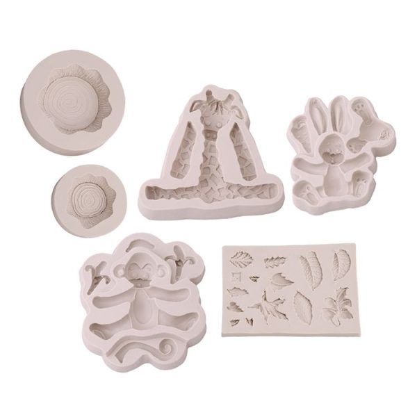 2 PCS 3D Animal Shape Silicone Form Fondant Cake Biscuit Molds (Giraffe) - Image 6