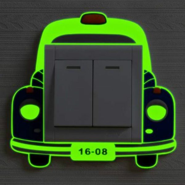 Luminous Switch Stickers Protection Cover Wall Stickers Creative Living Room Bedroom Lamp Wall Socket Decorative Cover (Ice Cream) - Image 5