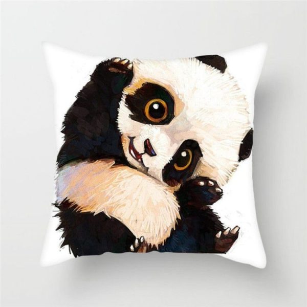 Cute Cartoon Panda Style Cushion Cover For Sofa Pillow Cover, Size: 45x45cm (S6047) - Image 2