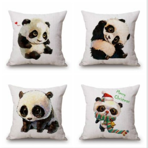 Cute Cartoon Panda Style Cushion Cover For Sofa Pillow Cover, Size: 45x45cm (S6047) - Image 3