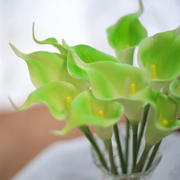2 PCS Simulation Calla Lily Fake Flower Table Decoration Plastic Decorative Flower Bouquet (Red) - Image 4
