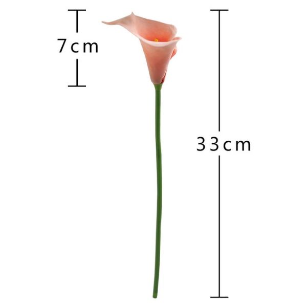 2 PCS Simulation Calla Lily Fake Flower Table Decoration Plastic Decorative Flower Bouquet (Red) - Image 5