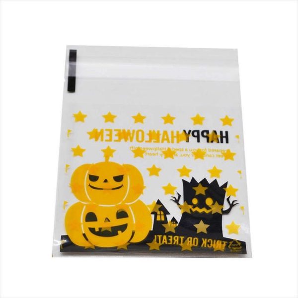 100 PCS / Pack Halloween Pumpkin Hat Elf Gift Bag Candy Bag Jewelry Bag (Pumpkin and Tree Demon) - Image 2