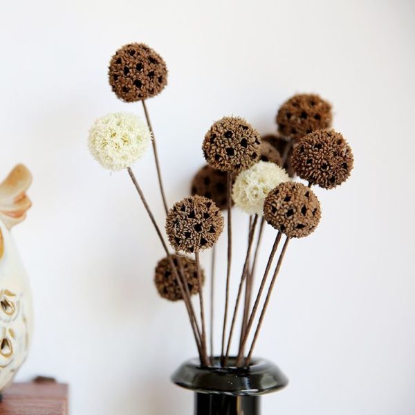 3 PCS Festival Universal Pinecone Flower Dried Flower Decoration Home Literary Table Flower (Dark Red) - Image 6