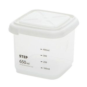 Transparent Storage Box Food Storage Box Rectangular Sealed Grain Storage Tank Kitchen With Scale Grain Box, Capacity: 650ml