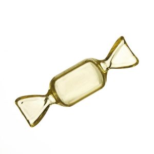 10 PCS / Set Transparent Creative Candy Box Small Candy-shaped Mini Plastic Box (Clear Yellow)
