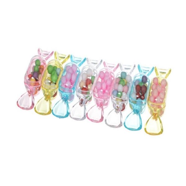 10 PCS / Set Transparent Creative Candy Box Small Candy-shaped Mini Plastic Box (Clear Yellow) - Image 6