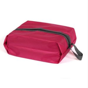 2PCS Travel Storage Bag Portable Waterproof Shoe Bag Home Shoe Zip Bag Storage Bag, Size: One Size (Rose Red)