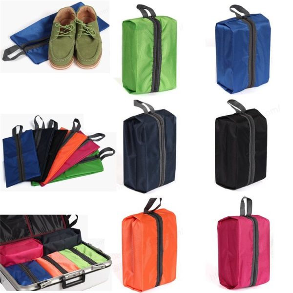 2PCS Travel Storage Bag Portable Waterproof Shoe Bag Home Shoe Zip Bag Storage Bag, Size: One Size (Rose Red) - Image 3