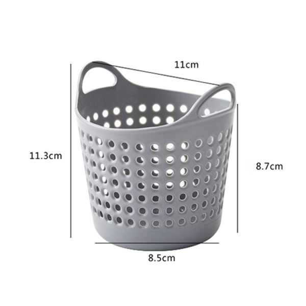 2 PCS Plastic Desktop Storage Basket Mini Debris Storage Sasket Office Stationery Storage Small Basket Storage Basket (White) - Image 2