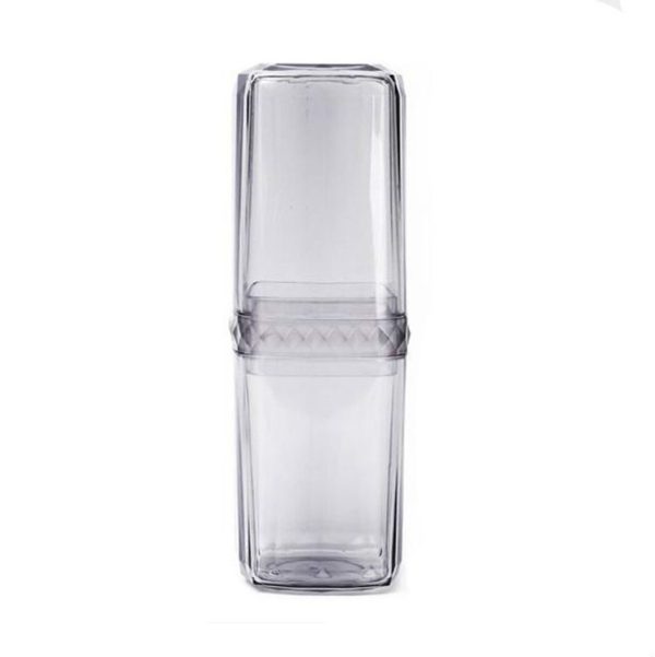 2 in 1 Traveling Wash Set Multi-function Travel Wash Cup Toothpaste Toothbrush Split Bottle Storage Box (Gray)
