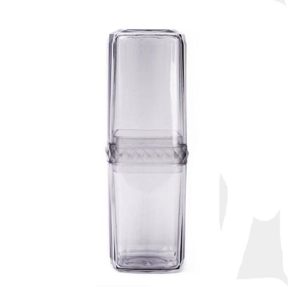 2 in 1 Traveling Wash Set Multi-function Travel Wash Cup Toothpaste Toothbrush Split Bottle Storage Box (Gray) - Image 2