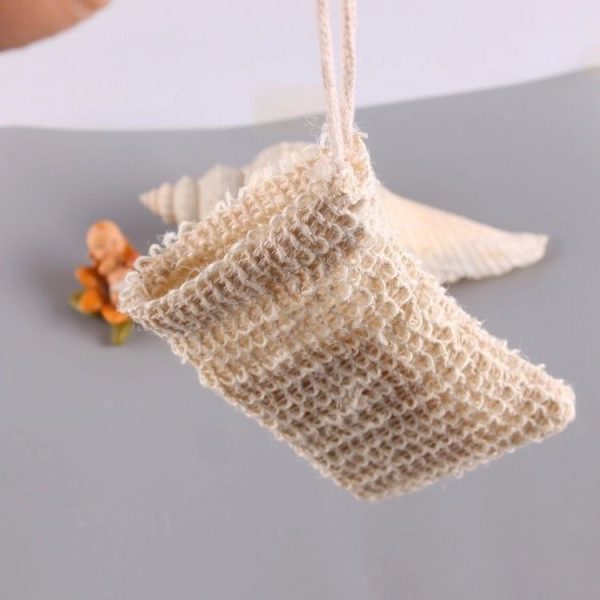 2 PCS Cotton Soap Bag Natural Plant Fiber Environmental Protection Handmade Soap Foam Net Storage Bag Soap Bag With Wood Beaded - Image 8