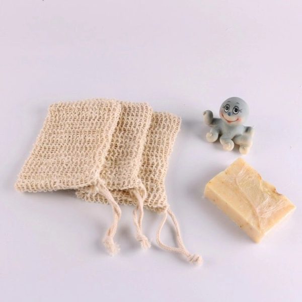 2 PCS Cotton Soap Bag Natural Plant Fiber Environmental Protection Handmade Soap Foam Net Storage Bag Soap Bag With Wood Beaded - Image 9