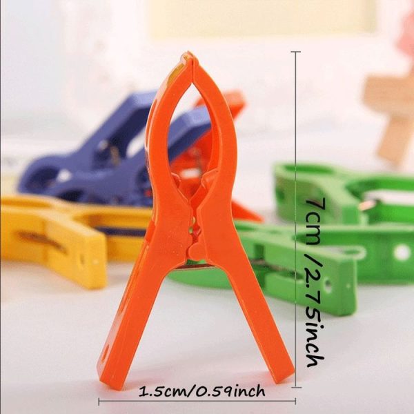 3 Packs x 8 PCS Powerful Spring Clothesline Clip Clothes Washing Drying Tool, Random Color Deliovery - Image 6