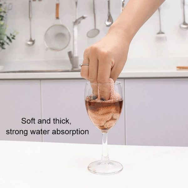 Kitchen Rag Double-sided Water-absorbing Wipe Sink Dish Rag Non Stick Oil Furniture Cleaning Cloth Random Color Delivery, Quantity: 5 PCS - Image 7