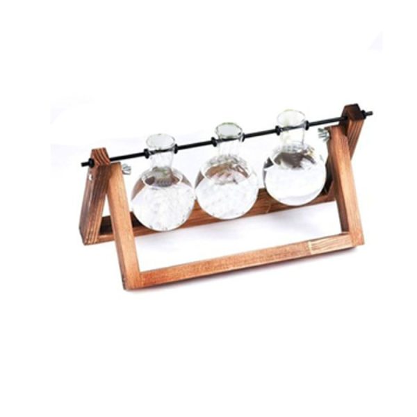 Hydroponic Plant Glass Flower Pot Crystal Ball Home Decoration Hanging Pot, Style: 3xVase - Image 5