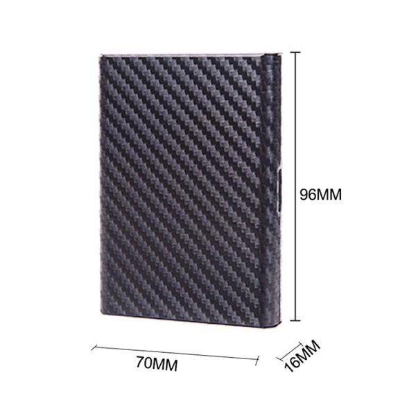 Aluminum Alloy Credit Card Bank Card Security Anti Magnetic Large Capacity Card Holder (Carbon Black) - Image 3