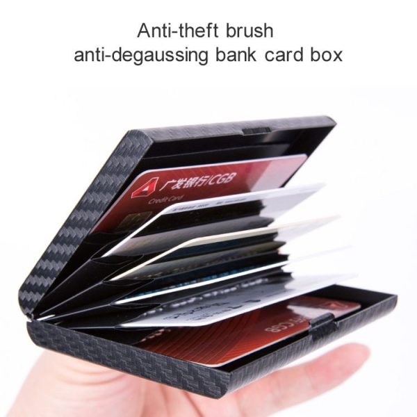 Aluminum Alloy Credit Card Bank Card Security Anti Magnetic Large Capacity Card Holder (Carbon Black) - Image 7