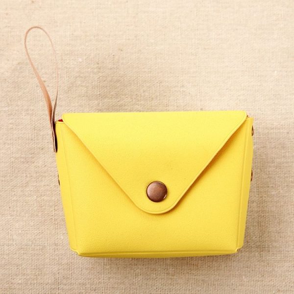 Cute Candy Color Small Purse Coin Bag Key Bag (Yellow) - Image 2